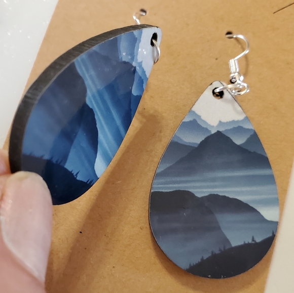 Mountains Teardrop Earrings - Picture 5 of 5